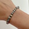 Bracelet Jaspe Feuille d'argent