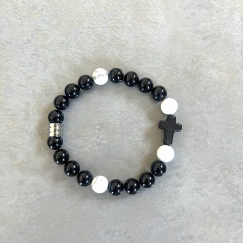 Bracelet Onyx/Howlite