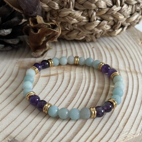 Bracelet Amazonite/Amethyste
