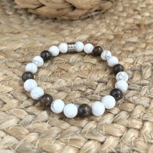 Bracelet Howlite/Bronzite
